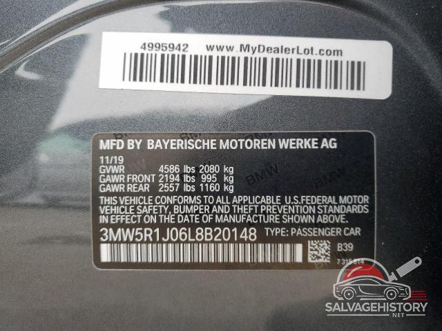 3MW5R1J06L8B20148 2020 BMW 3 SERIES photo no. 12