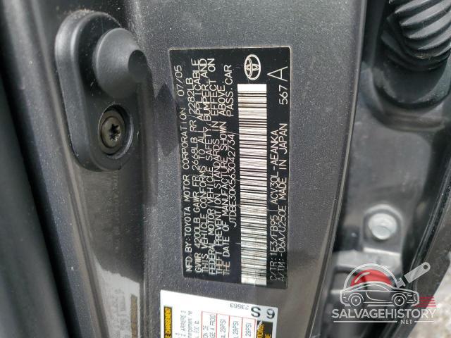 JTDBE30K563042734 2006 TOYOTA CAMRY photo no. 12