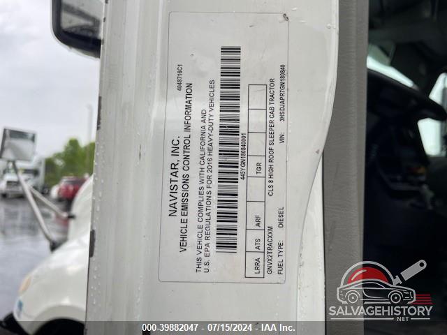 3HSDJAPR7GN180840 2016 INTERNATIONAL PROSTAR photo no. 8