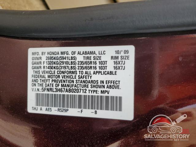 5FNRL3H67AB020712 2010 HONDA All Models photo no. 13