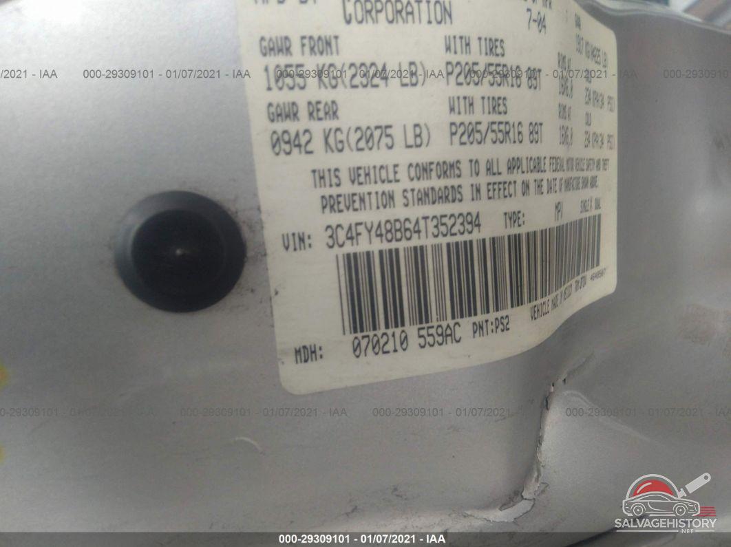 3C4FY48B64T352394 2004 CHRYSLER PT CRUISER photo no. 9