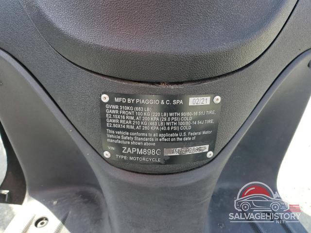 ZAPM898G1M7002562 2021 PIAGGIO LIBERTY 15 photo no. 9