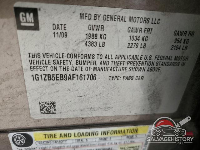 1G1ZB5EB9AF161706 2010 CHEVROLET MALIBU photo no. 13