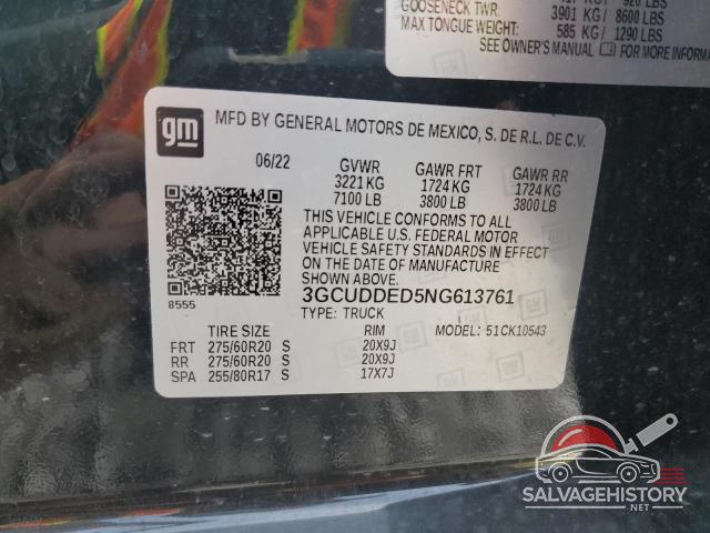 3GCUDDED5NG613761 2022 CHEVROLET ALL Models photo no. 13