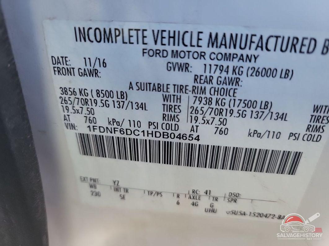 1FDNF6DC1HDB04654 2017 FORD F-650 DIESEL photo no. 10