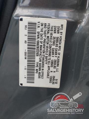 5FNRL18662B022926 2002 HONDA All Models photo no. 13