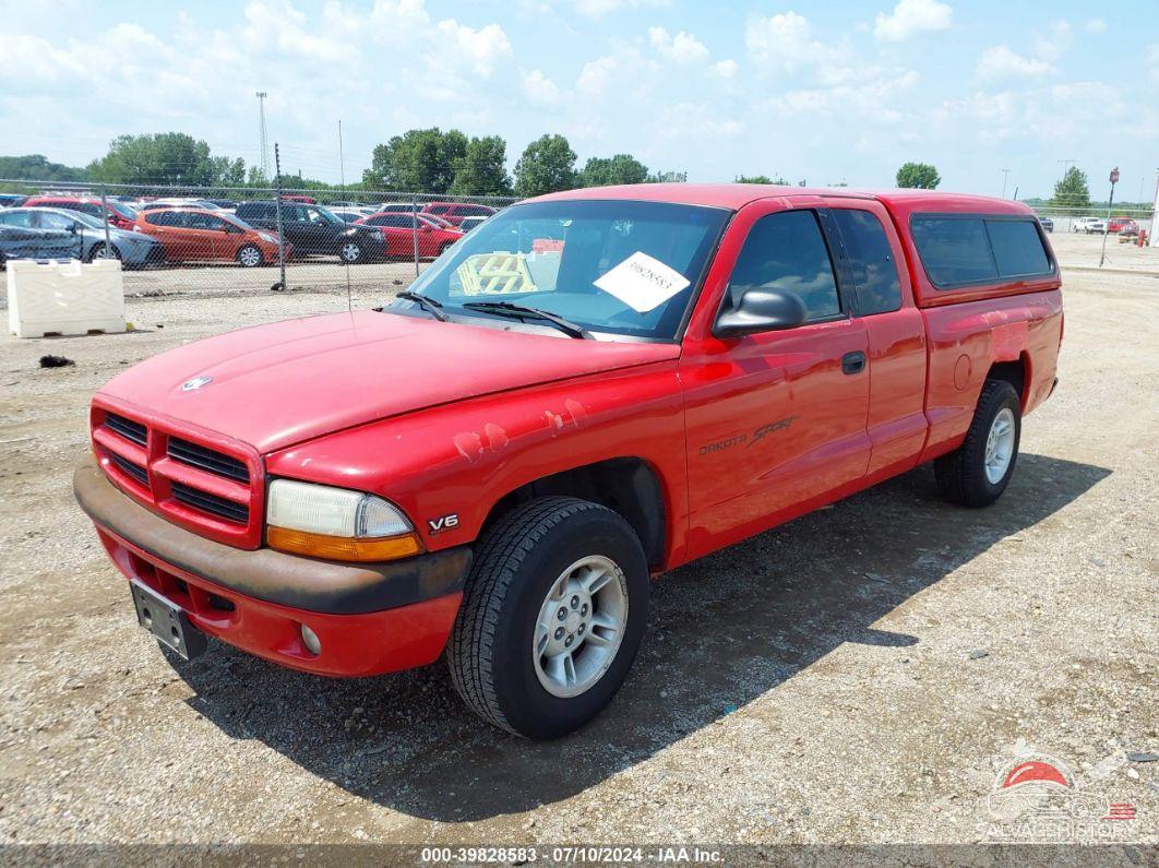 1B7GL22X2WS743333 1998 DODGE DAKOTA photo no. 2