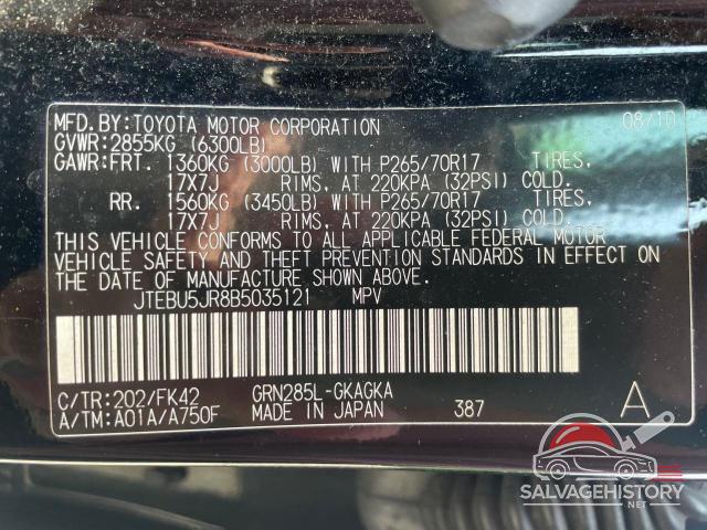 JTEBU5JR8B5035121 2011 TOYOTA 4RUNNER photo no. 10