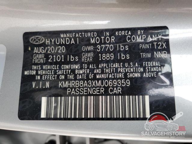 KMHRB8A3XMU069359 2021 HYUNDAI VENUE photo no. 12