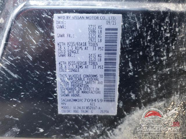 5N1AR2MM1FC709459 2015 NISSAN PATHFINDER photo no. 13