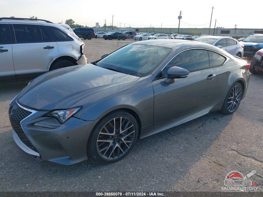 JTHHA5BC1H5006553 2017 LEXUS RC photo no. 2