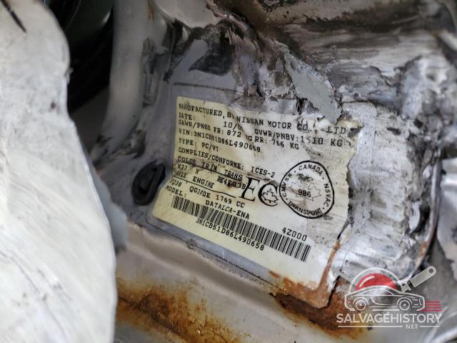 3N1CB51D86L490658 2006 NISSAN SENTRA photo no. 12