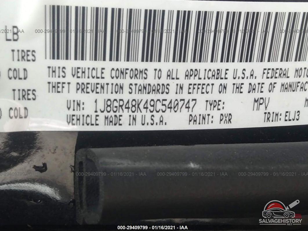 1J8GR48K49C540747 2009 JEEP GRAND CHEROKEE photo no. 9