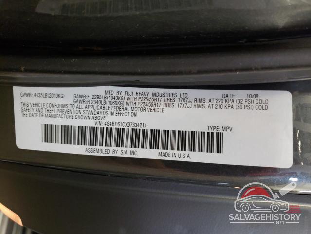 4S4BP61CX97334214 2009 SUBARU OUTBACK photo no. 13