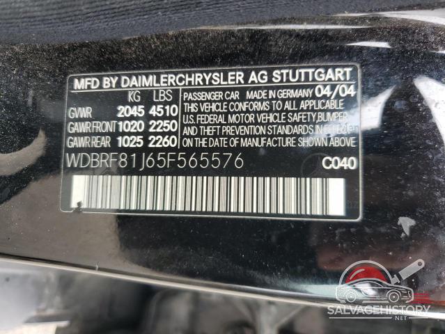 WDBRF81J65F565576 2005 MERCEDES-BENZ C-CLASS photo no. 12