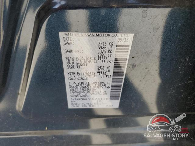 5N1AR2MM7EC624138 2014 NISSAN PATHFINDER photo no. 13