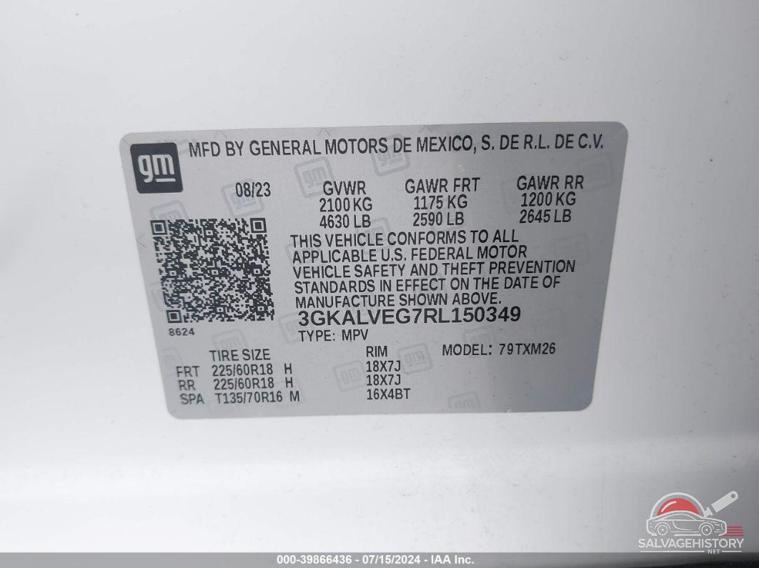 3GKALVEG7RL150349 2024 GMC TERRAIN photo no. 9