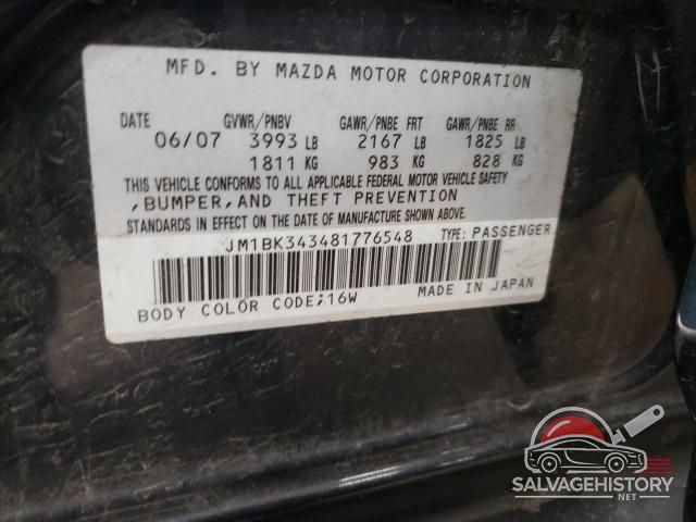 JM1BK343481776548 2008 MAZDA MAZDA3 photo no. 12