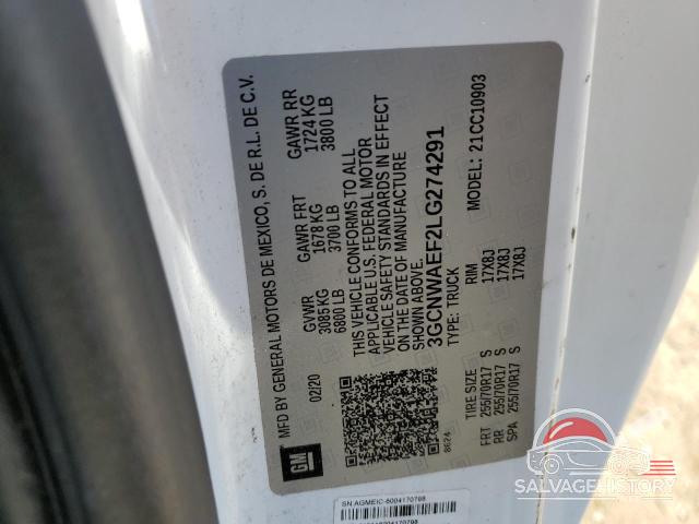 3GCNWAEF2LG274291 2020 CHEVROLET ALL Models photo no. 12