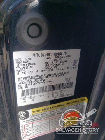 1FMJK1KT8HEA07672 2017 FORD EXPEDITION photo no. 12