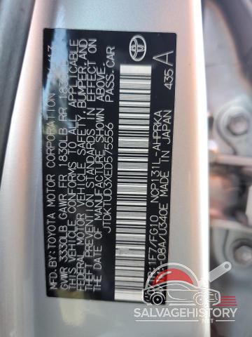 JTDKTUD3XED575556 2014 TOYOTA YARIS photo no. 12