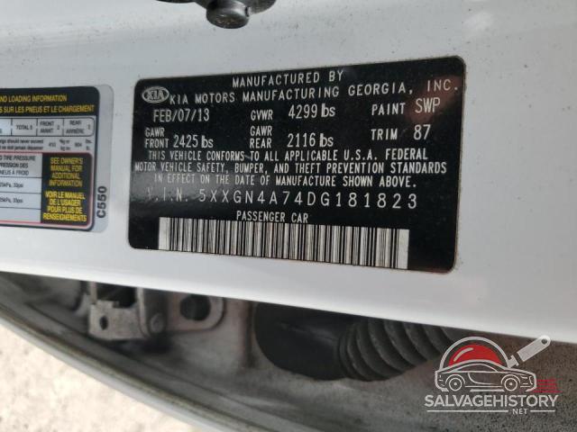 5XXGN4A74DG181823 2013 KIA OPTIMA photo no. 13