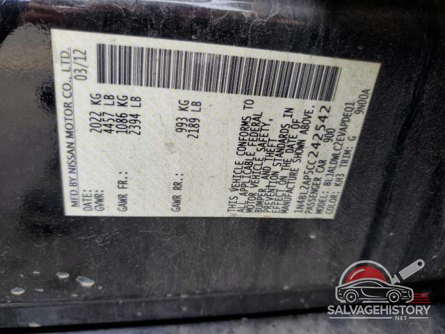 1N4BL2AP5CC242542 2012 NISSAN ALTIMA photo no. 12