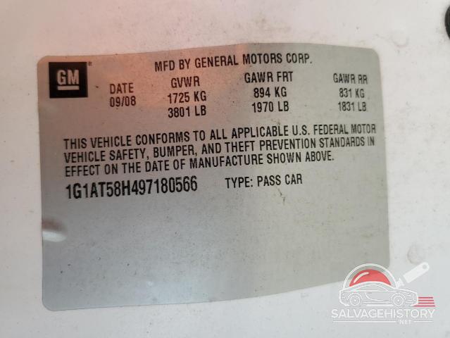 1G1AT58H497180566 2009 CHEVROLET COBALT photo no. 12