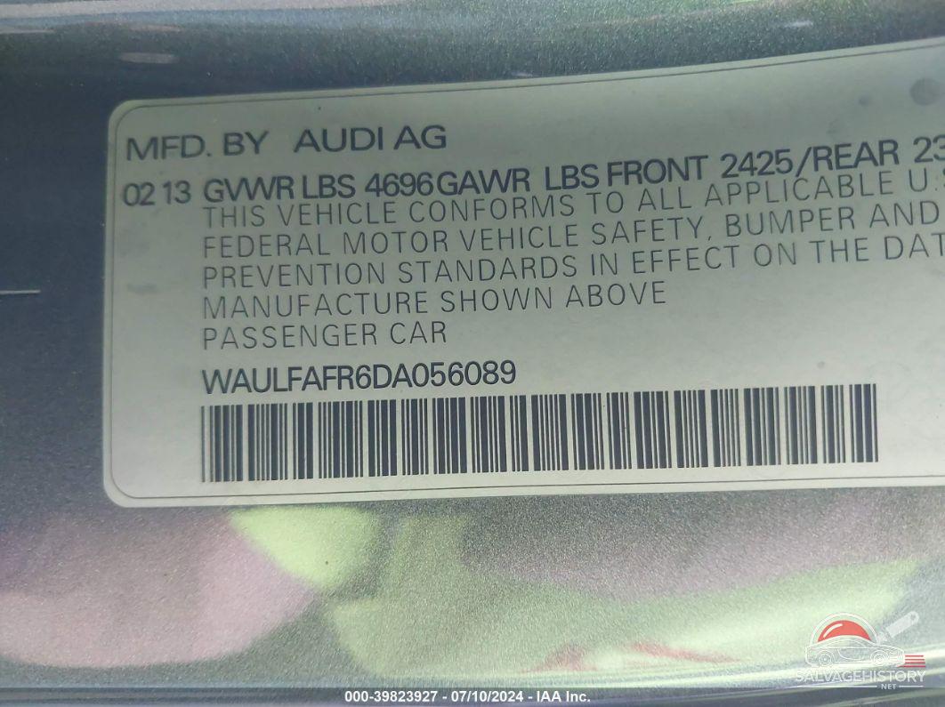 WAULFAFR6DA056089 2013 AUDI A5 photo no. 9