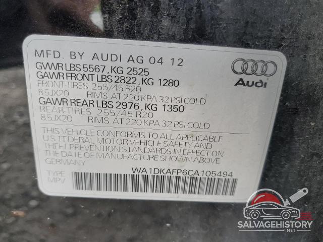 WA1DKAFP6CA105494 2012 AUDI Q5 photo no. 14