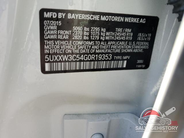 5UXXW3C54G0R19353 2016 BMW X4 photo no. 12