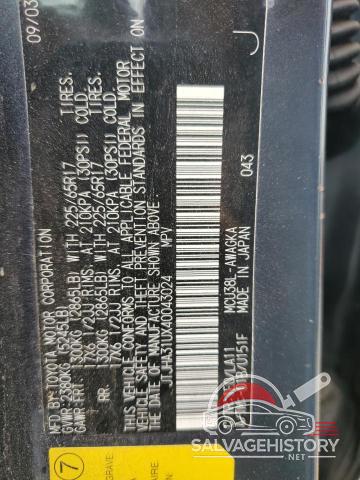 JTJHA31UX40043024 2004 LEXUS RX330 photo no. 14