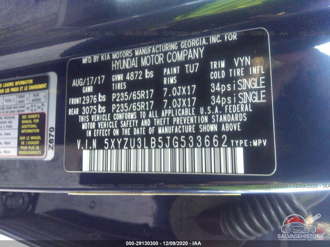 5XYZU3LB5JG533662 2018 HYUNDAI SANTA FE SPORT photo no. 9