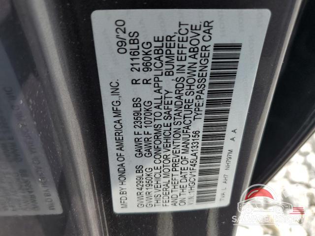 1HGCV1F45LA133156 2020 HONDA ACCORD photo no. 13