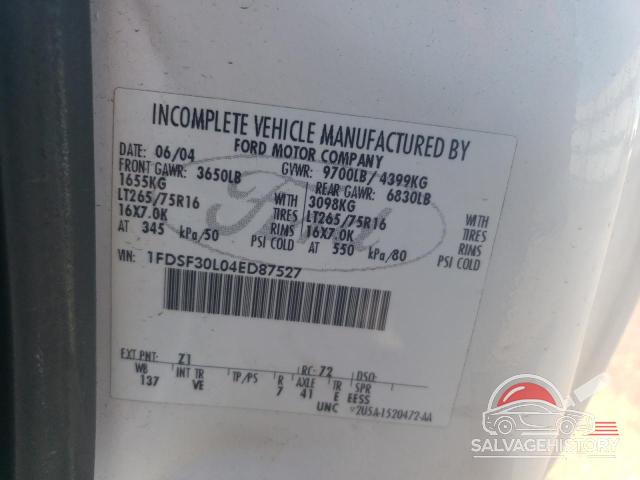 1FDSF30L04ED87527 2004 FORD F350 photo no. 12