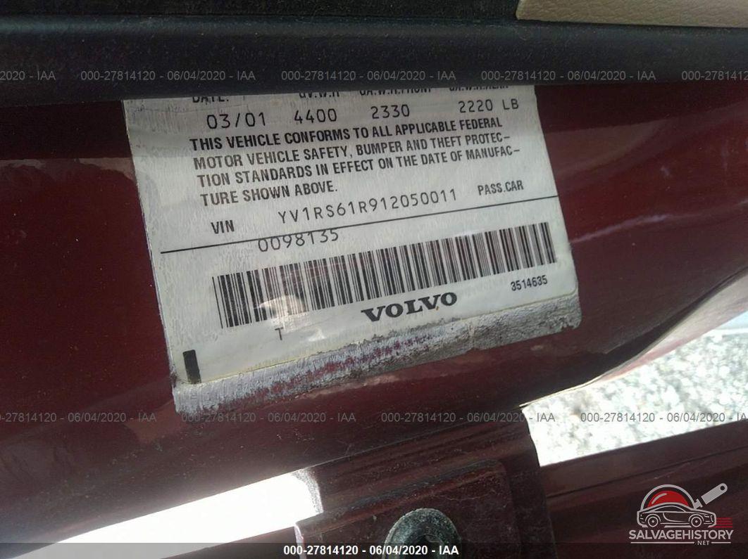 YV1RS61R912050011 2001 VOLVO S60 photo no. 9