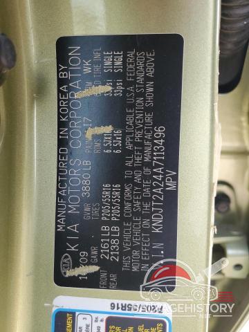 KNDJT2A24A7113496 2010 KIA SOUL photo no. 13