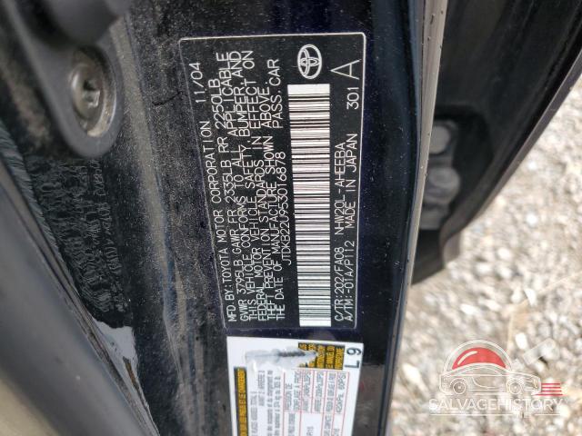 JTDKB22U953016878 2005 TOYOTA PRIUS photo no. 12