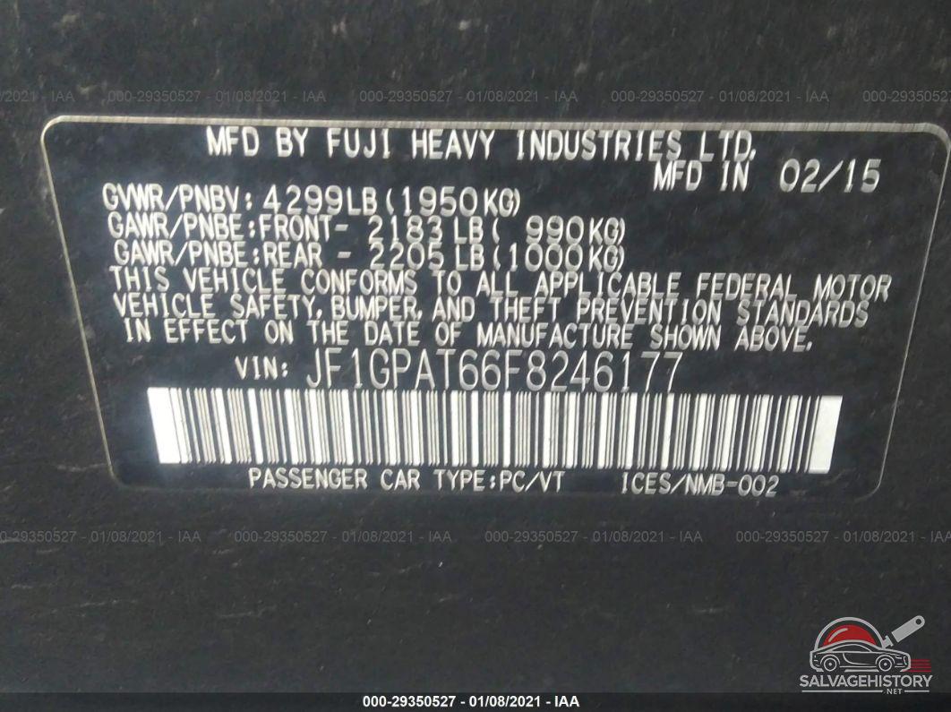 JF1GPAT66F8246177 2015 SUBARU IMPREZA WAGON photo no. 9
