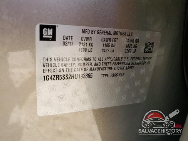 1G4ZR5SS2HU192885 2017 BUICK LACROSSE photo no. 12