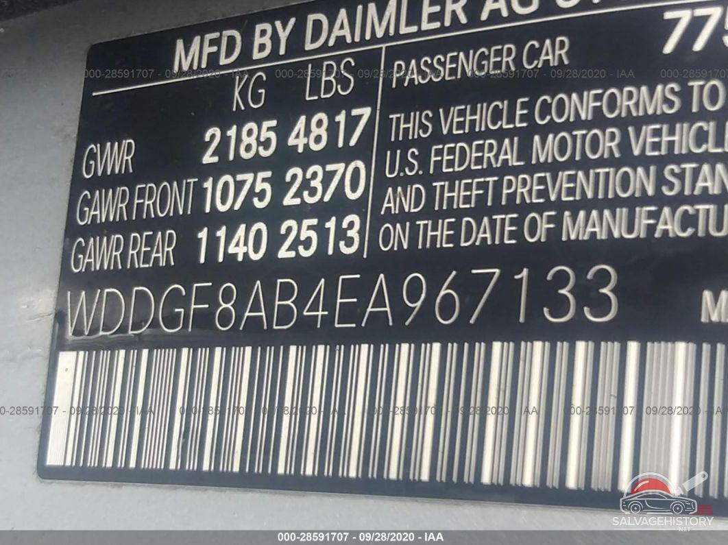WDDGF8AB4EA967133 2014 MERCEDES-BENZ C-CLASS photo no. 9