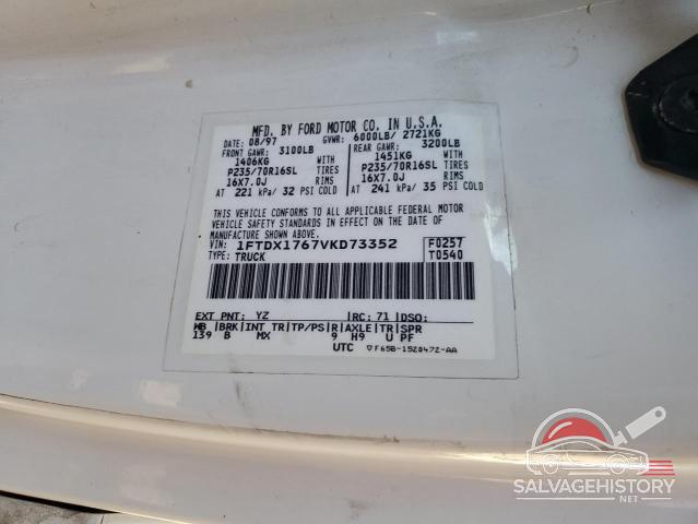 1FTDX1767VKD73352 1997 FORD All Models photo no. 12