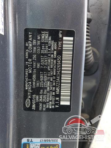 KM8J23A41HU269450 2017 HYUNDAI TUCSON photo no. 13