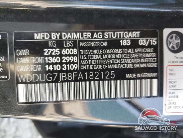 WDDUG7JB8FA182125 2015 MERCEDES-BENZ S-CLASS photo no. 12