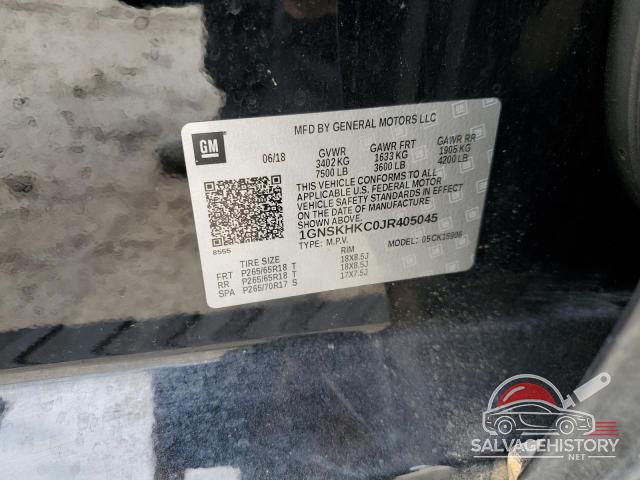 1GNSKHKC0JR405045 2018 CHEVROLET SUBURBAN photo no. 12