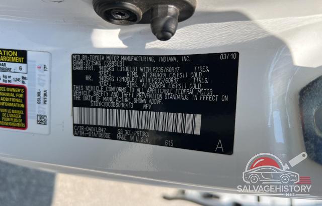 5TDYK3DC0BS016413 2011 TOYOTA All Models photo no. 10