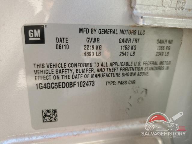 1G4GC5ED0BF102473 2011 BUICK LACROSSE photo no. 12