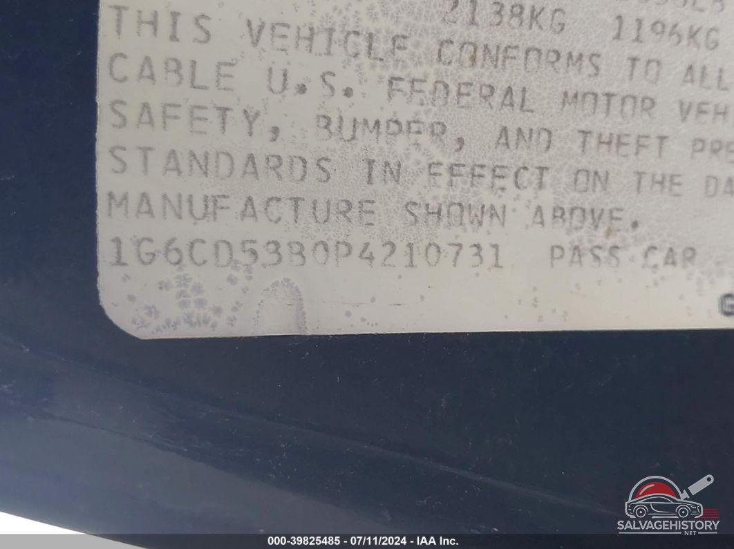 1G6CD53B0P4210731 1993 CADILLAC DEVILLE photo no. 9