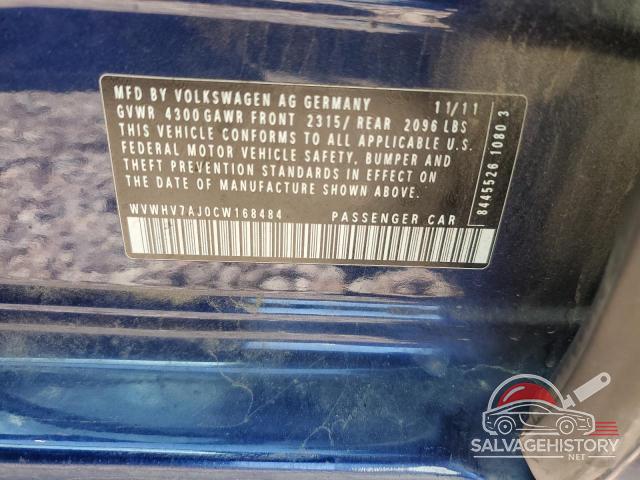 WVWHV7AJ0CW168484 2012 VOLKSWAGEN GTI photo no. 12