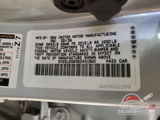 5Y2SL65836Z431860 2006 PONTIAC VIBE photo no. 12
